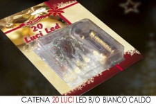 LUCI 20 LED BATT BIANCO CALDO