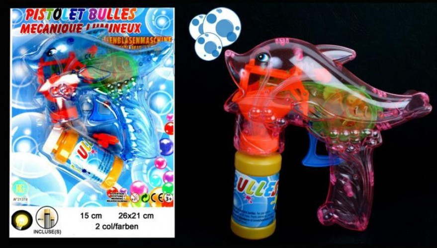 CARTELLA PISTOLA SPARA BOLLE LUMINOSA DELFINO