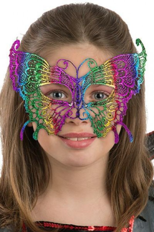 MASCHERA FARFALLA MULTICOLOR TESSUTO ART01771