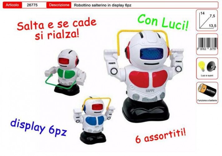 DISPLAY 6 MINI ROBOT CON MOVIMENTO