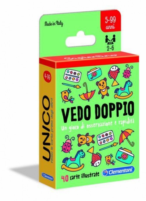 SCATOLA VEDO DOPPIO 40 CARTE ILLUSTRATE