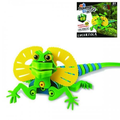 SCATOLA COSTRUZIONI 3 D LUCERTOLA 61 PZ