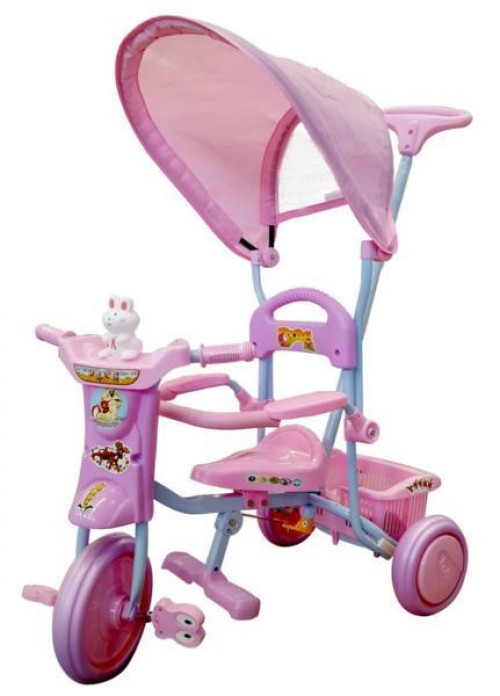 TRICICLO BABY PARASOLE ROSA/AZZURRO