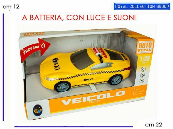 SCATOLA AUTO TAXI C/LUCI E SUONI