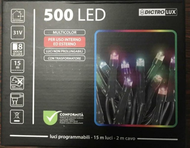 SCATOLA 500 MICRO LED  LUCE MULTICOLOR