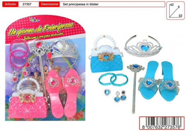 CARTELLA CON CIABATTE PRINCIPESSA 2 ASS