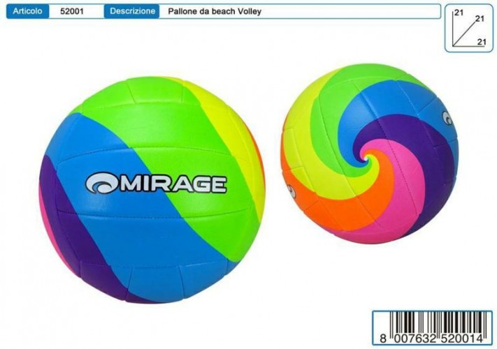 PALLONE CUOIO VOLLEY RAINBOW