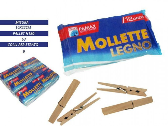 BUSTA 12 MOLLETTE LEGNO