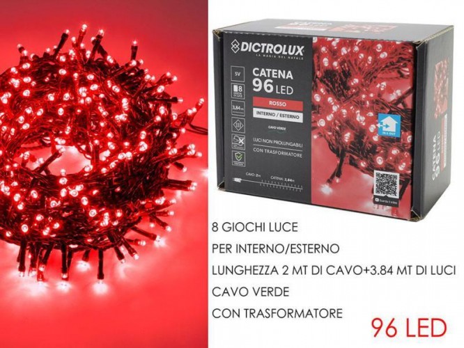 SCATOLA 96 LED ROSSO