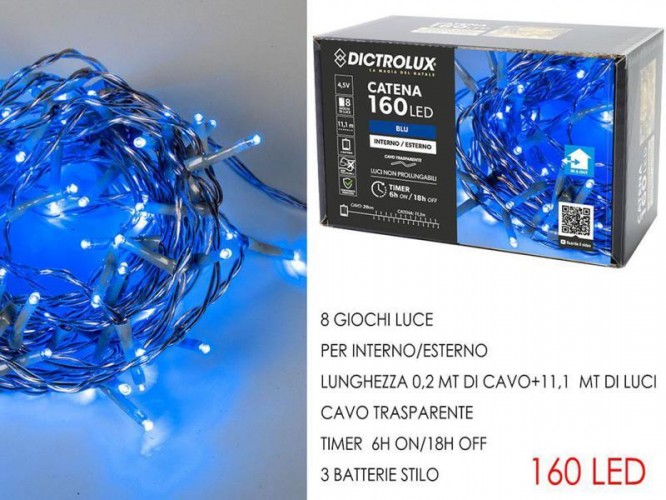 SCATOLA 160 LED BLU