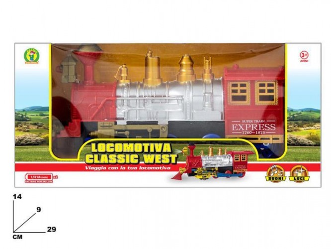 SCATOLA TRENO LOCOMOTIVA CLASSIC WEST