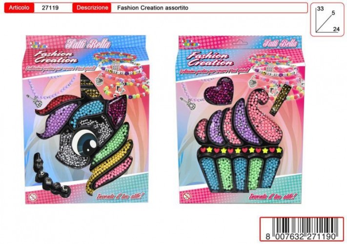 SCATOLA PERLINE UNICORNO ASS