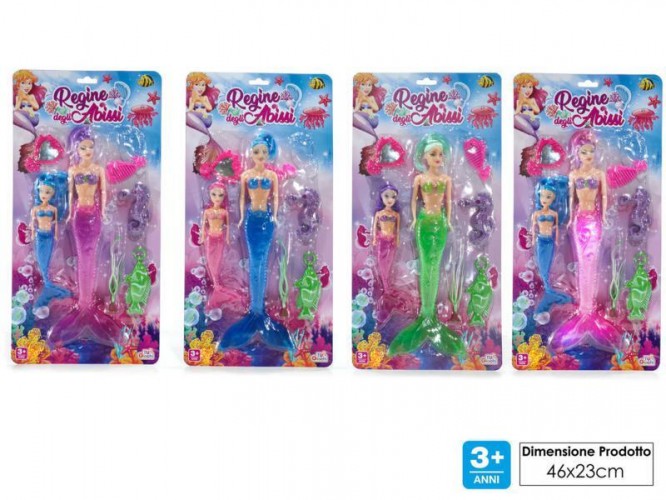 CARTELLA DUE SIRENE REGINE DEGLI ABISSI