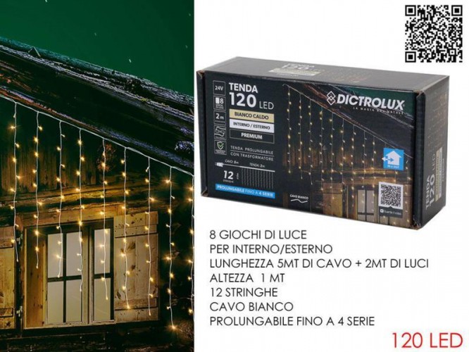 SCATOLA TENDA LED 120 LUCE CALDA MT2X1