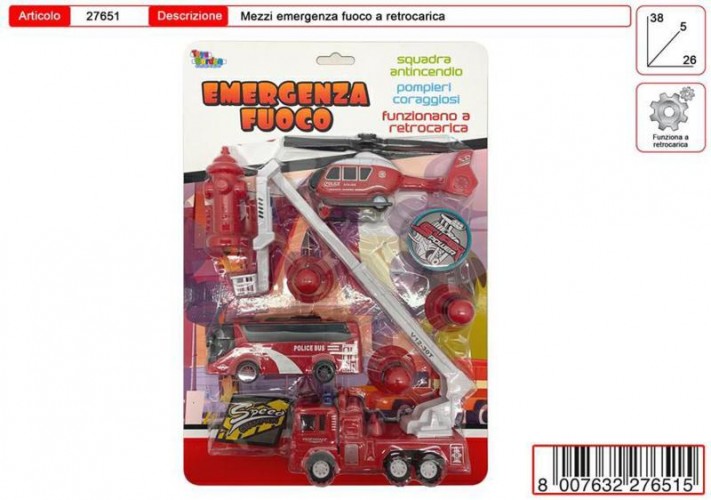 CARTELLA MEZZI POMPIERI EMERGENZA FUOCO