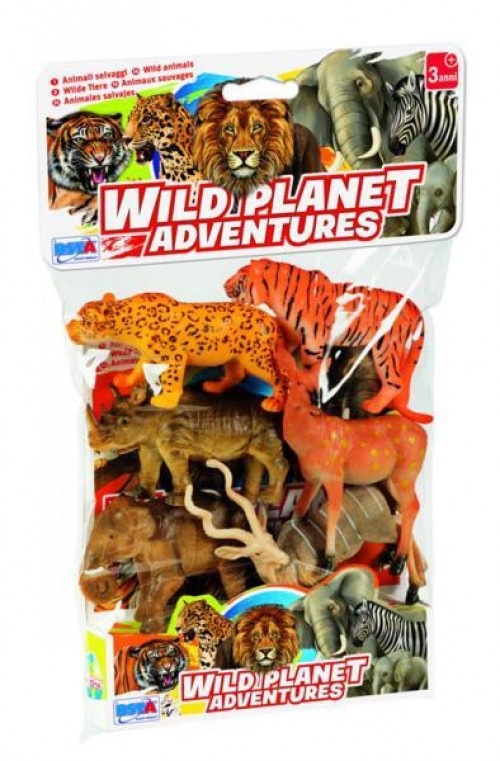 BUSTA 6 ANIMALI ZOO WILD PLANET