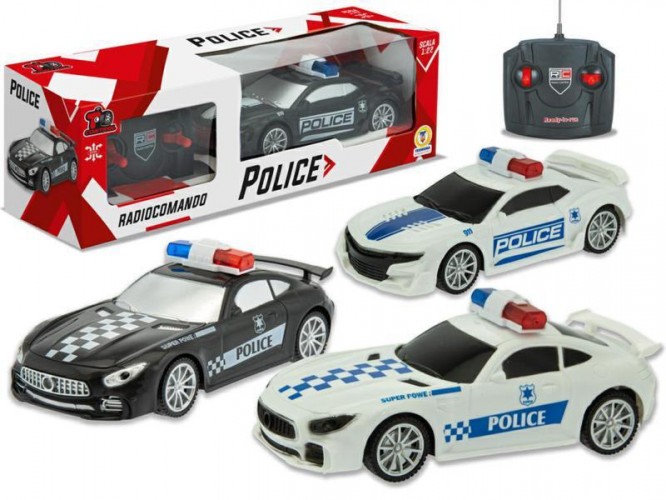 SCATOLA AUTO R/C POLICE SCALA 122