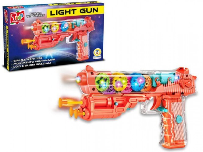 SCATOLA PISTOLA SUONI E LUCI LIGHT GUN