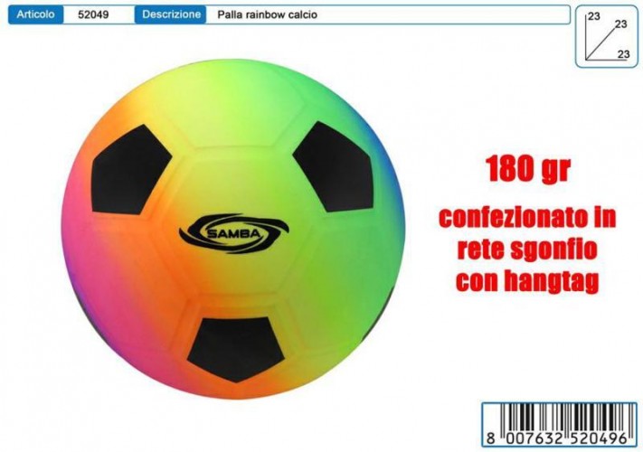 PALLONE PLASTICA CALCIO MIRAGE 23 CM GR 180