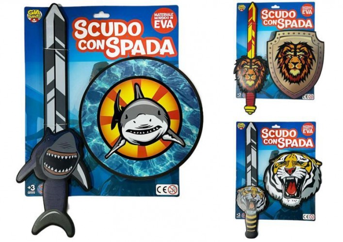 CARTELLA SCUDO C/SPADA SHARK