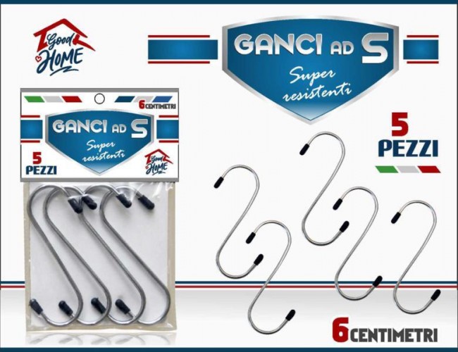 BUSTA 5 GANCI IN FERRO