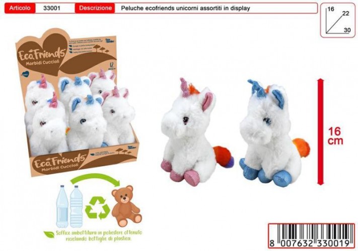 PELUCHE UNICORNI CM16