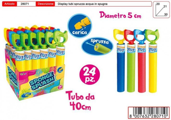 TUBO ACQUA SPUGNA CON MANICO CM40