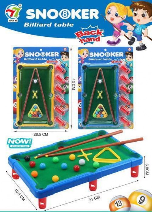 CARTELLA BILIARDO SNOOKER