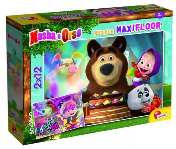 SCATOLA MASH0A E ORSO PUZZLE SUPER MAXI 2X12