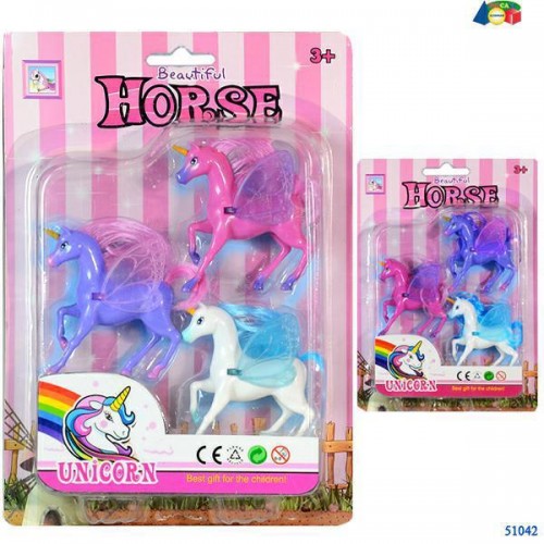 CARTELLA 3 UNICORNI CON ALI