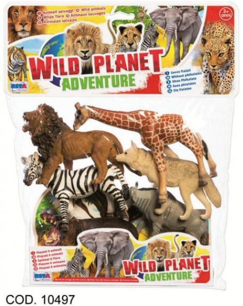 BUSTA 6 ANIMALI SELVAGGI WILD PLANET