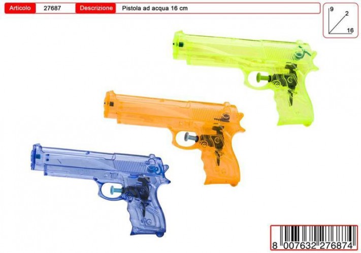 PISTOLA ACQUA BERRETTA TRASPARENTE CM17