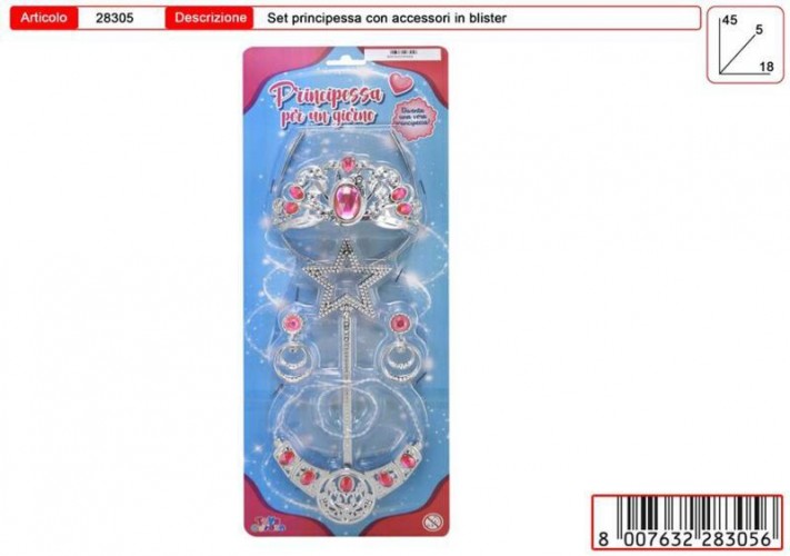 CARTELLA SCETTRO PRINCIPESSA CON DIADEMA