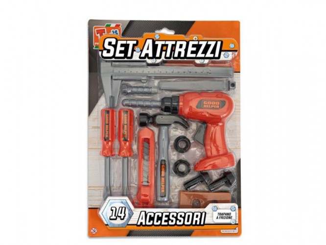CARTELLA ATTREZZI CON TRAPANO 14 ACC