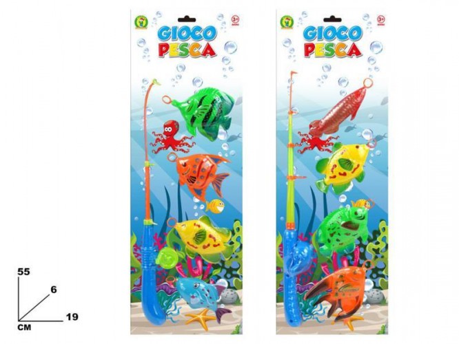 CARTELLA GIOCO PESCA C/4 PESCI