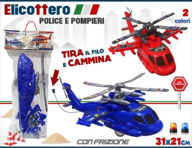 BUSTA ELICOTTERO POLIZIA E POMPIERI  CM31X21