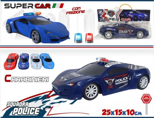 BUSTA AUTO BLU POLICE PLASTICA 25X15X10