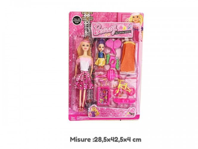 CARTELLA BAMBOLA CON FIGLIA BENNY