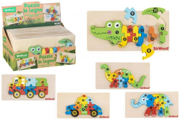 PUZZLE LEGNO ANIMALI 5 ASS