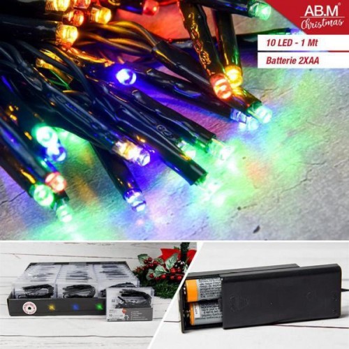MICRO LED 10 LUCE CALDA FILO VERDE