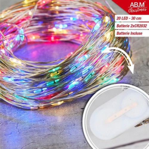 MICRO LED 20 LUCE MULTI FILO BIANCO