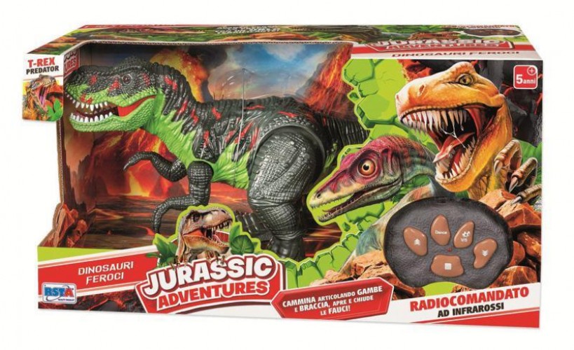 SCATOLA DINOSAURO RADIO COMANDATO JURASSIC