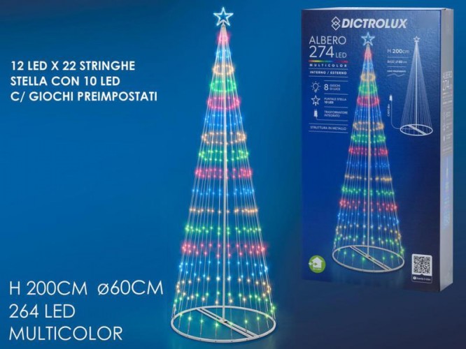 ALBERO METALLO MULTICOLOR H200