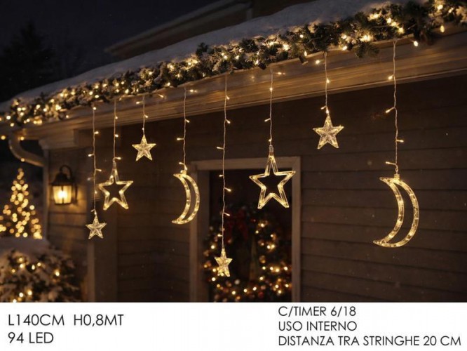 TENDA STELLE E LUNA 14X080 LUCE CALDA