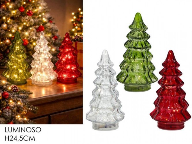 ALBERO VETRO CON PLUCE CM 19