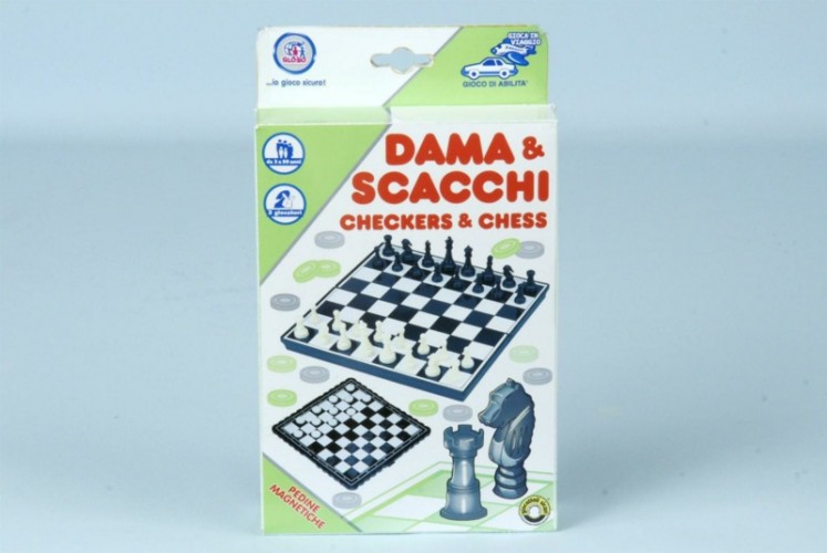 SCATOLA MINI GIOCO DAMA/SCACCHI