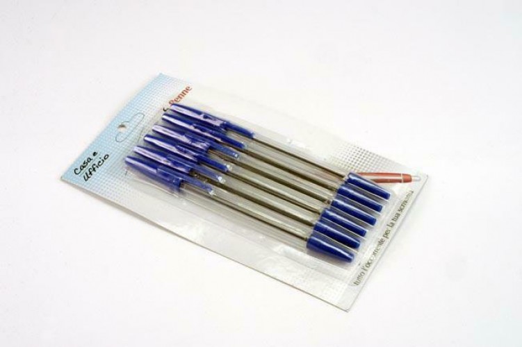 BLISTER 6 PENNE BLU