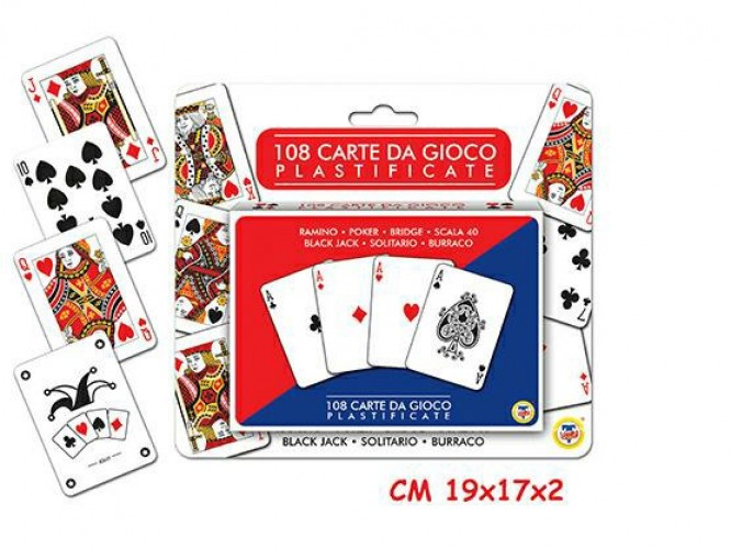 BLISTER 108 CARTE DA GIOCO PLASTIFICATE