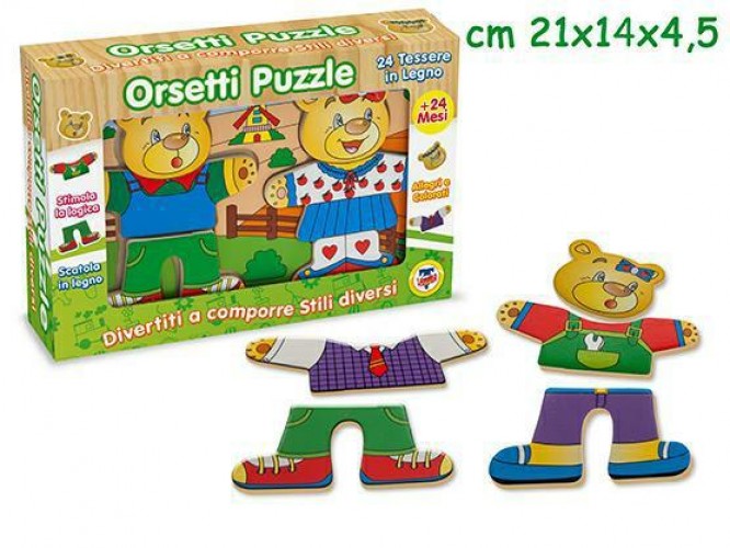 PUZZLE LEGNO ORSETTI PZ 24