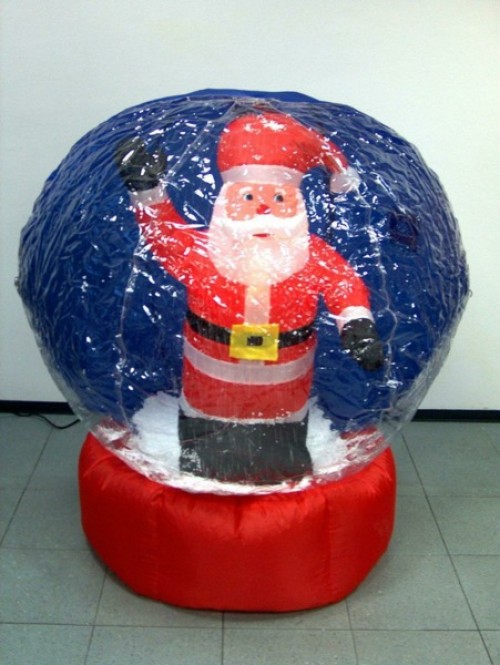 PALLA GONF C/BABBO NATALE CM120